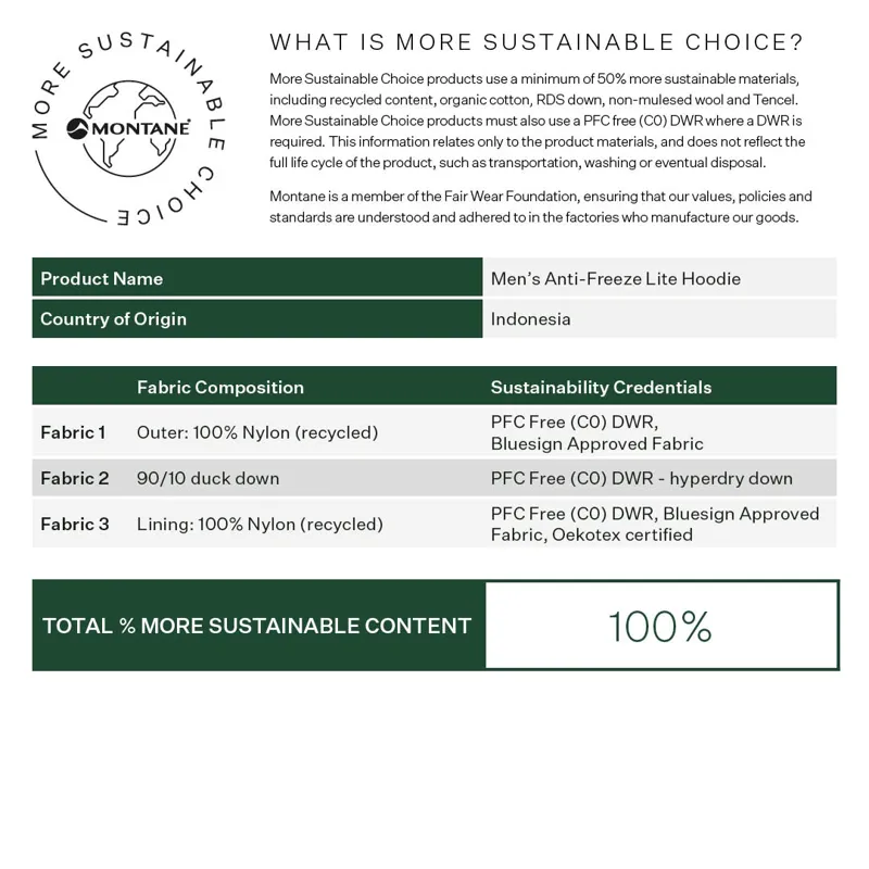 Montane Men's Anti-Freeze Lite Hooded Down Jacket - Alder Green-3